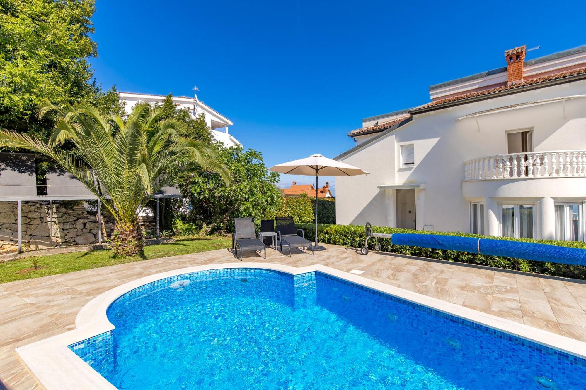 Villa Garden Apartment With Pool Abbázia Kültér fotó