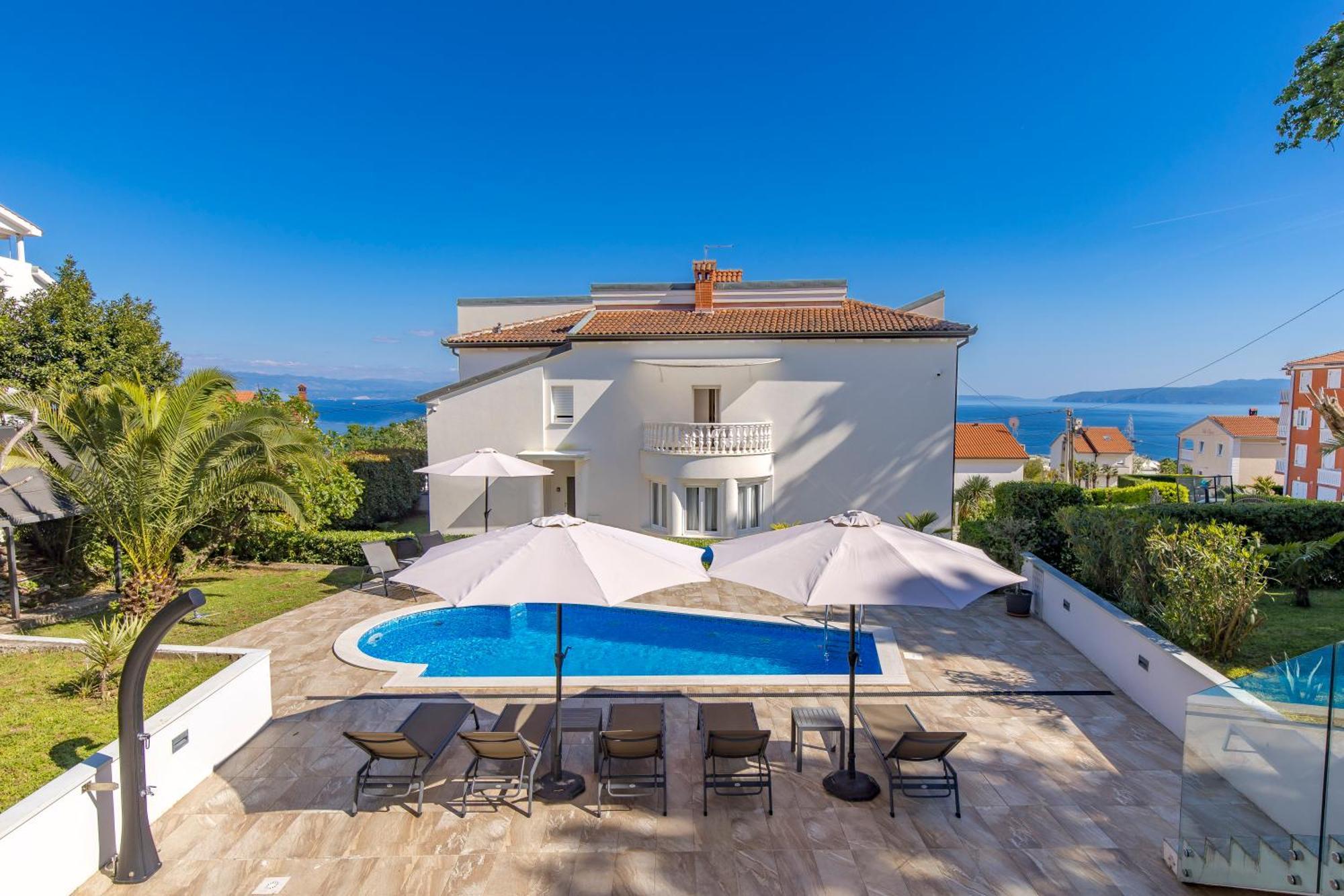 Villa Garden Apartment With Pool Abbázia Kültér fotó