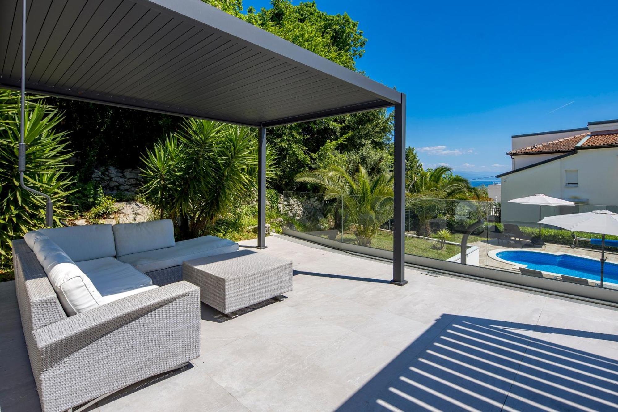 Villa Garden Apartment With Pool Abbázia Kültér fotó