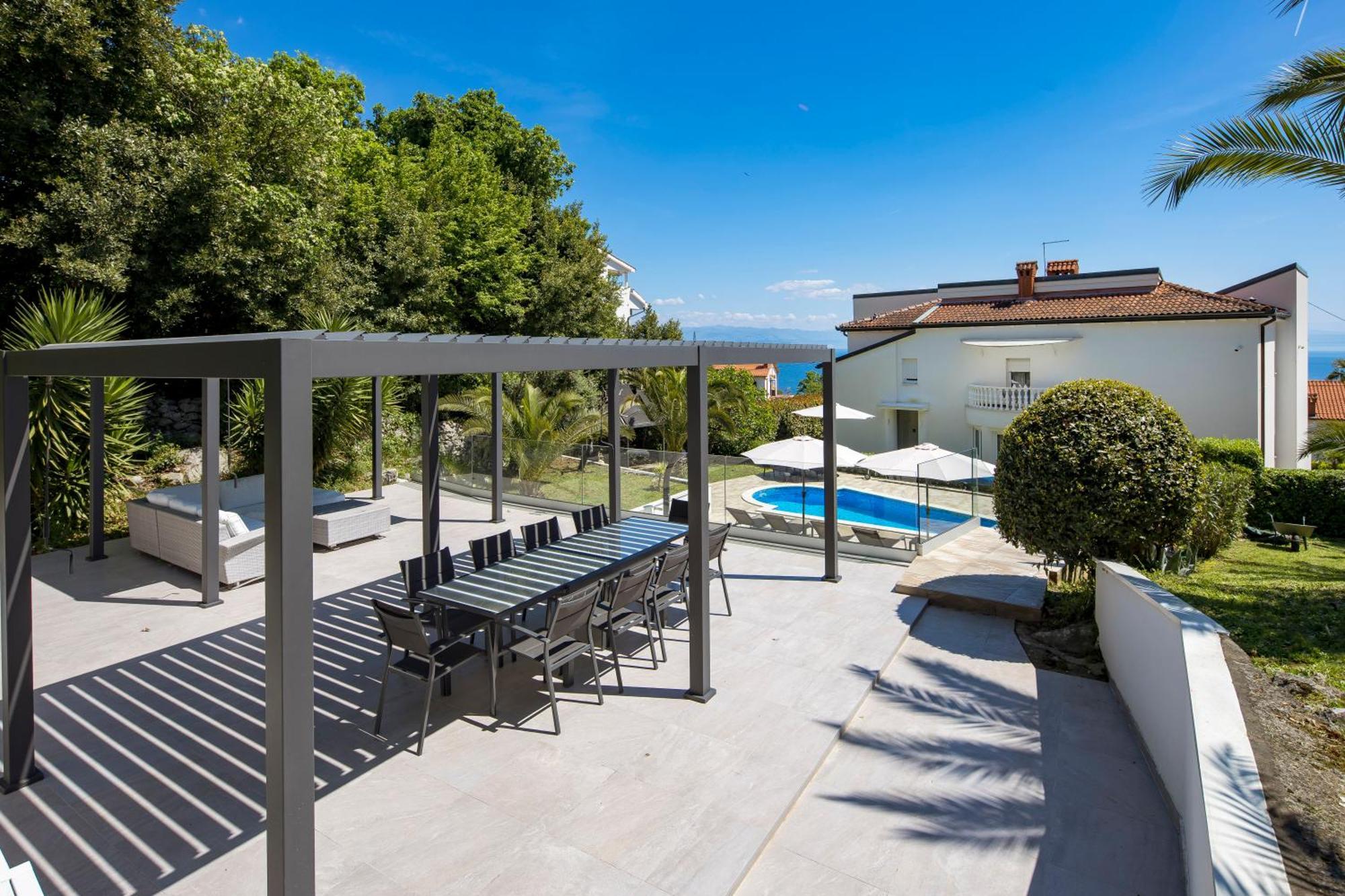 Villa Garden Apartment With Pool Abbázia Kültér fotó